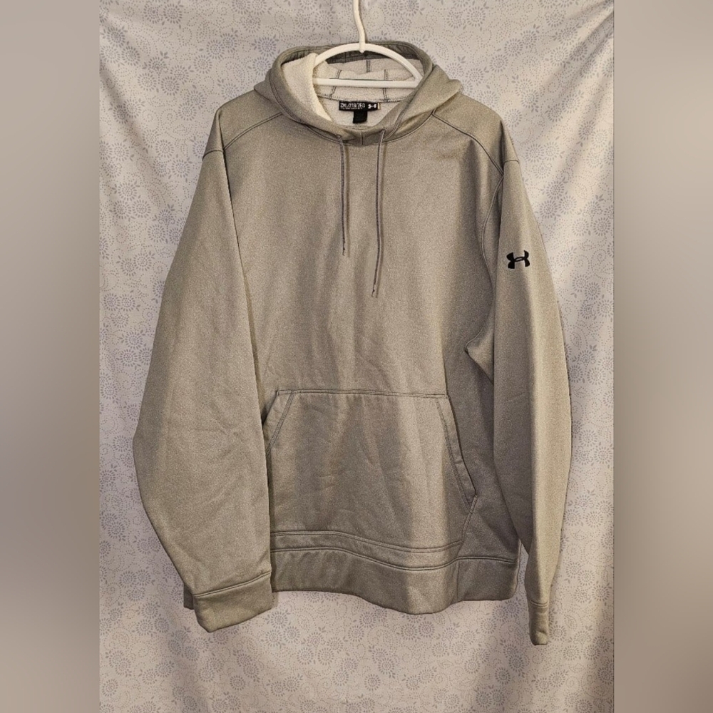 Under Armour Men’s Fleece Hoodie Sweatshirt 2XL Heather Gray Active Outdoor